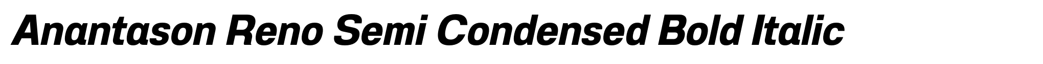 Anantason Reno Semi Condensed Bold Italic image
